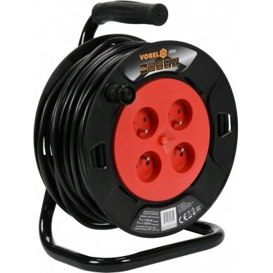 Elektros prailgintojas 3x1mm² Vorel | 25m, 4 lizdai, 220V, 16A Elektros prailgintojas 3x1mm² Vorel | 25m, 4 lizdai, 220V, 16A