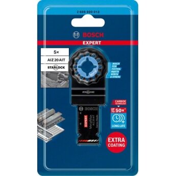 „EXPERT MetalMax AIZ 20 AIT“ daugiafunkcio įrankio geležtė, 40 x 20 mm, 5 vnt. „EXPERT MetalMax AIZ 20 AIT“ daugiafunkcio įrankio geležtė, 40 x 20 mm, 5 vnt.