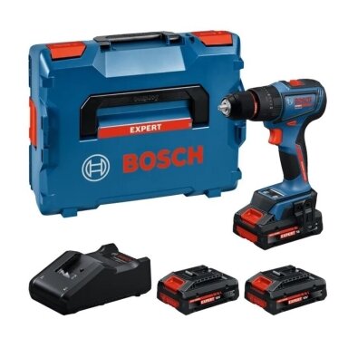 Akumuliatorinis smūginis gręžtuvas Bosch EXPERT EXSB18V-90, 3x4.0Ah EXBA, GAL 18V-40, LB 06019R3102 Akumuliatorinis smūginis gręžtuvas Bosch EXPERT EXSB18V-90, 3x4.0Ah EXBA, GAL 18V-40, LB 06019R3102