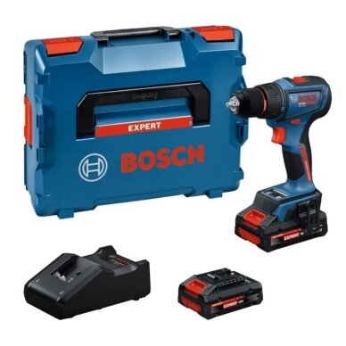 Akumuliatorinis gręžtuvas-suktuvas Bosch EXSR18V-90 2x4 EXBA, GAL 18V-40, LB 06019R2101 Akumuliatorinis gręžtuvas-suktuvas Bosch EXSR18V-90 2x4 EXBA, GAL 18V-40, LB 06019R2101