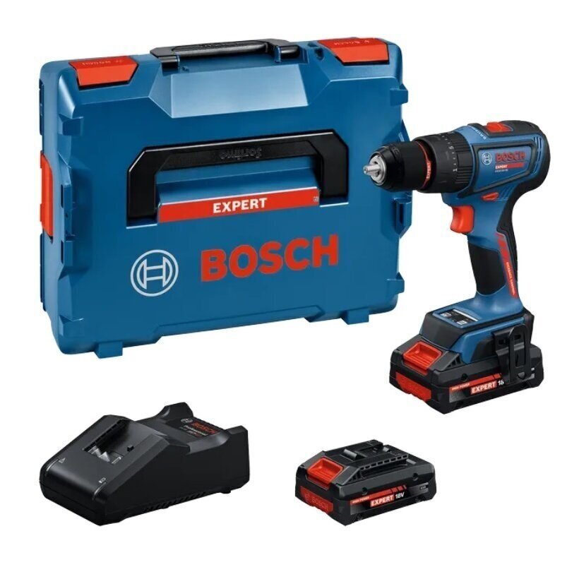 Akumuliatorinis smūginis gręžtuvas Bosch EXPERT EXSB18V-90, 2x4.0Ah EXBA, GAL 18V-40, LB 06019R3101