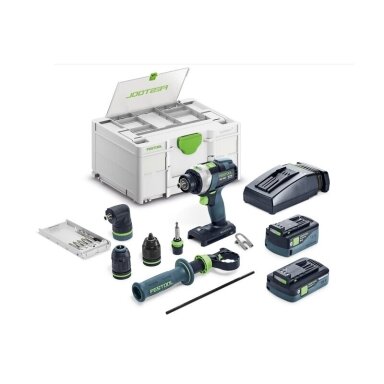 Festool Akumuliatorinis kalantis gręžtuvas-suktuvas QUADRIVE TPC 18/4 5,0/4,0 I-Set/XL Festool Akumuliatorinis kalantis gręžtuvas-suktuvas QUADRIVE TPC 18/4 5,0/4,0 I-Set/XL