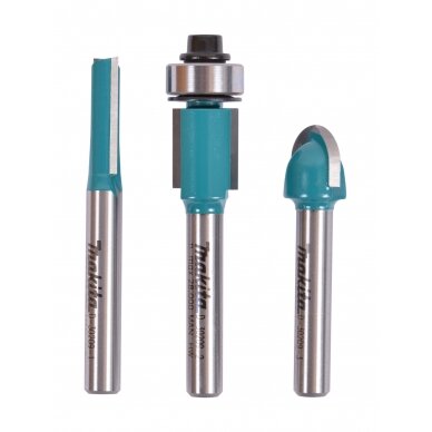 Frezų komplektas 3-vnt , 6mm Makita D-30209 Frezų komplektas 3-vnt , 6mm Makita D-30209