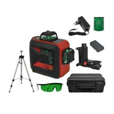 Futech Multicross 3D Compact Green žalias 3D lazerinis nivelyras + trikojis stovas 65-160cm, (Su Ličio jonų baterija) Futech Multicross 3D Compact Green žalias 3D lazerinis nivelyras + trikojis stovas 65-160cm, (Su Ličio jonų baterija)