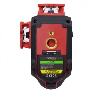FUTECH LL6305 3 x 360° Žalias Lazererinis Matuoklis (Komplekte: Baterija (7,4 V 2600 mAh) ličio jonų) 2 FUTECH LL6305 3 x 360° Žalias Lazererinis Matuoklis (Komplekte: Baterija (7,4 V 2600 mAh) ličio jonų) 2
