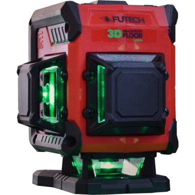 Futech FLOOR 3D GREEN  žalias 3D lazerinis nivelyras (Su Ličio jonų baterija) 3