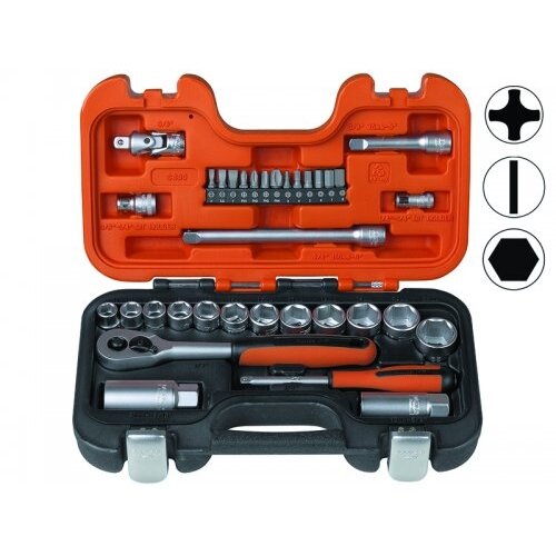Galvučių rinkinys 3/8",1/4" priedai, 34vnt. Dynamic-Drive profilis Galvučių rinkinys 3/8",1/4" priedai, 34vnt. Dynamic-Drive profilis