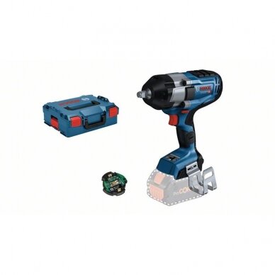 Bosch GDS 18V-1000 C 1/2" akumuliatorinis smūginis veržliasukis su reguliuojamais režimais Solo GCY 42, L-Boxx Bosch GDS 18V-1000 C 1/2" akumuliatorinis smūginis veržliasukis su reguliuojamais režimais Solo GCY 42, L-Boxx