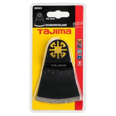 Geležtė multifunkciniam įrankiui su deimantine danga 65mm Tajima, išlenkta Geležtė multifunkciniam įrankiui su deimantine danga 65mm Tajima, išlenkta