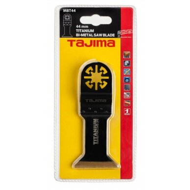 Geležtė universali Bimetalinė su TiN danga multifunkciniam įrankiui 44mm Tajima Geležtė universali Bimetalinė su TiN danga multifunkciniam įrankiui 44mm Tajima