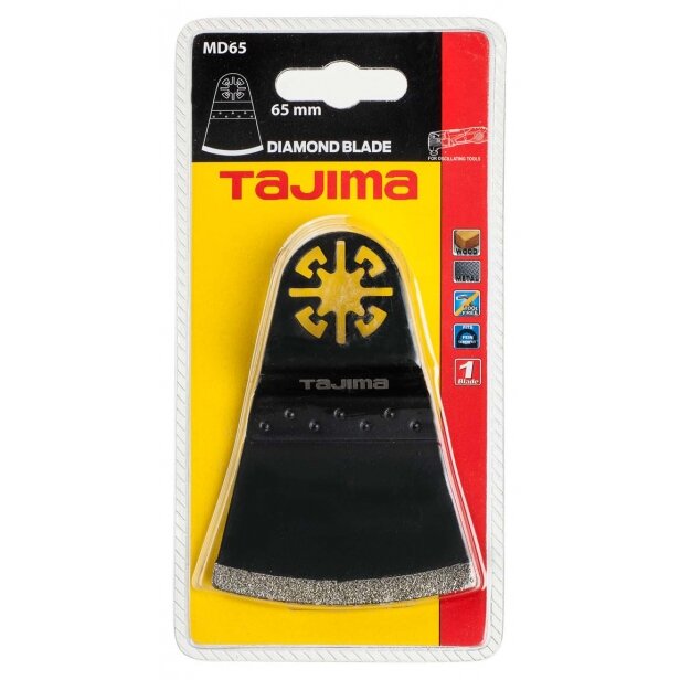 Geležtė multifunkciniam įrankiui su deimantine danga 65mm Tajima, išlenkta