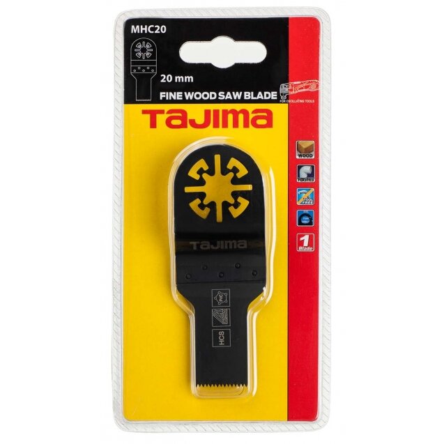 Geležtė medžiui HSS, smulki, multifunkciniam įrankiui 20mm Tajima Geležtė medžiui HSS, smulki, multifunkciniam įrankiui 20mm Tajima