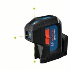 Bosch GPL 3 G Tvirtas ir kompaktiškas 3 taškų lazeris, BG 2x1.5V