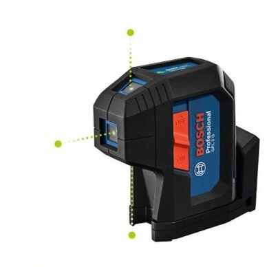 Bosch GPL 3 G Tvirtas ir kompaktiškas 3 taškų lazeris, BG 2x1.5V Bosch GPL 3 G Tvirtas ir kompaktiškas 3 taškų lazeris, BG 2x1.5V