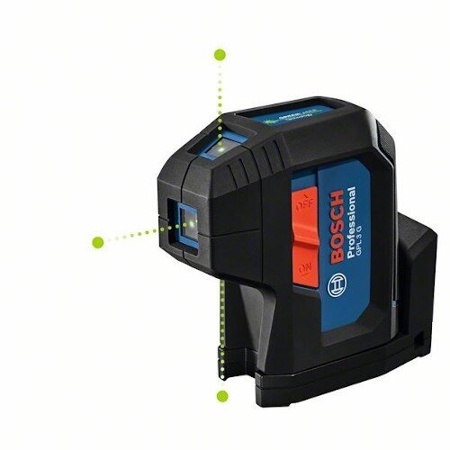 Bosch GPL 3 G Tvirtas ir kompaktiškas 3 taškų lazeris, BG 2x1.5V Bosch GPL 3 G Tvirtas ir kompaktiškas 3 taškų lazeris, BG 2x1.5V
