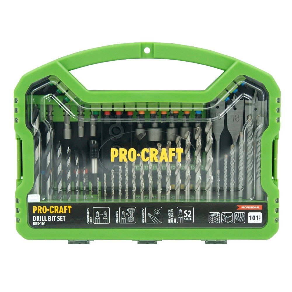 Grąžtų ir antgalių rinkinys „ProCraft DBS-101” 4 Grąžtų ir antgalių rinkinys „ProCraft DBS-101” 4