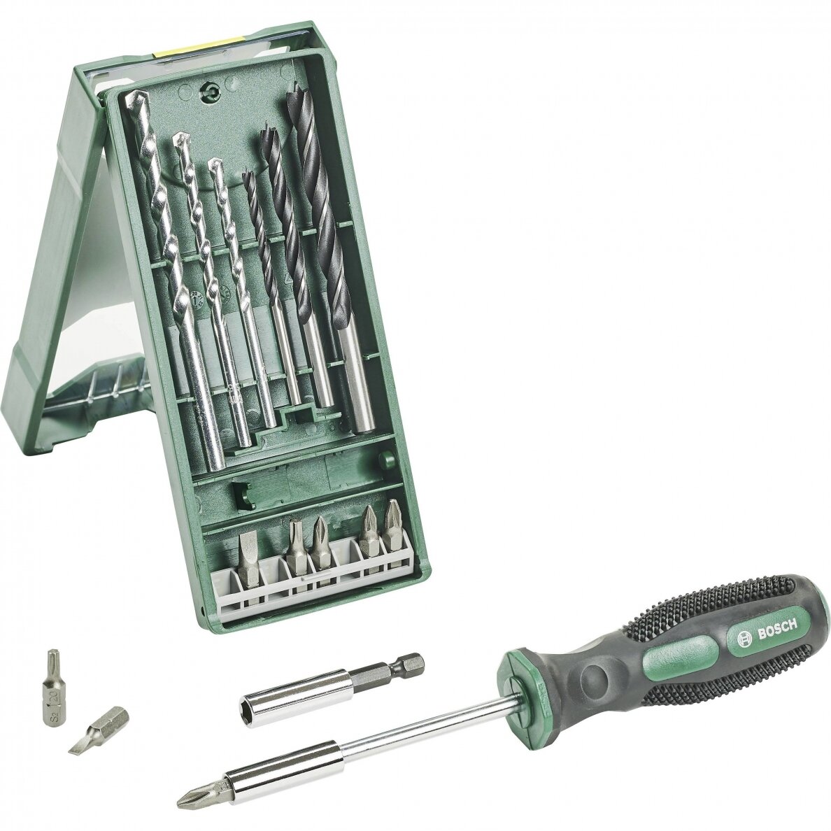 Grąžtų ir sukimo antgalių rinkinys Bosch, 16 vnt., 2607017654 Grąžtų ir sukimo antgalių rinkinys Bosch, 16 vnt., 2607017654