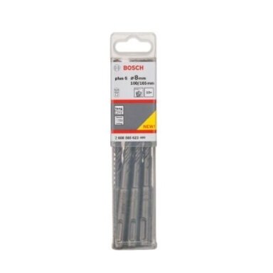 Grąžtas betonui Bosch S4L, SDS-plus, 8x100x165 mm, 10 vnt. 2608585623 Grąžtas betonui Bosch S4L, SDS-plus, 8x100x165 mm, 10 vnt. 2608585623