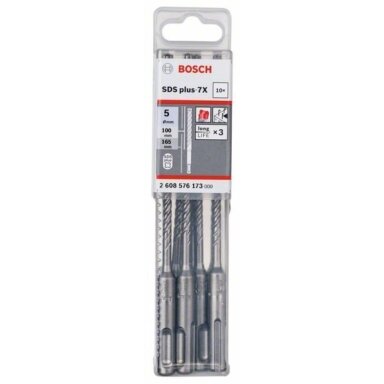 Grąžtas betonui Bosch SDS-plus, 5x100x165mm, 10 vnt. 2608576173 Grąžtas betonui Bosch SDS-plus, 5x100x165mm, 10 vnt. 2608576173