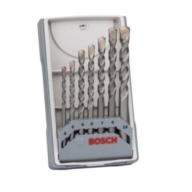 Grąžtų komplektas betonui Bosch Silver Percussion, 4-10 mm, 7 vnt. 2607017082 Grąžtų komplektas betonui Bosch Silver Percussion, 4-10 mm, 7 vnt. 2607017082