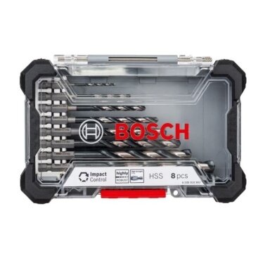 Grąžtų komplektas metalui Bosch, HSS, 2-10 mm, 8 vnt., 2608577146