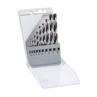 Grąžtų komplektas metalui Bosch PointTeQ, 1-10 mm, 10 vnt., 2608577348 Grąžtų komplektas metalui Bosch PointTeQ, 1-10 mm, 10 vnt., 2608577348