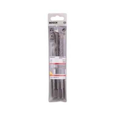 Grąžtų rinkinys perforatoriams Bosch, SDS Plus 6/8/10 mm, 3 vnt. 1617000117 Grąžtų rinkinys perforatoriams Bosch, SDS Plus 6/8/10 mm, 3 vnt. 1617000117