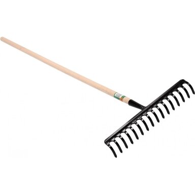 Grėblys mediniu kotu Flo | 140cm 16 dantų Grėblys mediniu kotu Flo | 140cm 16 dantų