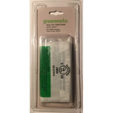 Greenworks 35cm Grandinė tinkanti GD24X2CS36, GD40CS15 bei GD48CS36 pjūklams.