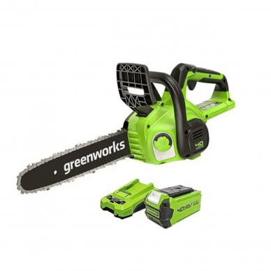 Greenworks G40CS30II GRANDININIS PJŪKLAS (40V Komplekte 2Ah akumuliatorius ir kroviklis. ) Greenworks G40CS30II GRANDININIS PJŪKLAS (40V Komplekte 2Ah akumuliatorius ir kroviklis. )