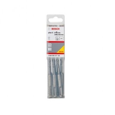 Grąžtas betonui Bosch S4L, SDS-plus, 6x100x165 mm, 10 vnt. 2608585617 Grąžtas betonui Bosch S4L, SDS-plus, 6x100x165 mm, 10 vnt. 2608585617