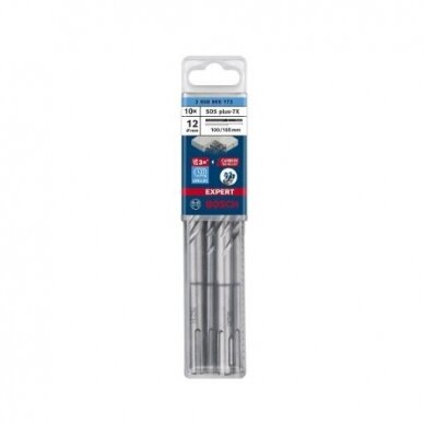 Grąžtas betonui Bosch SDS-plus, 12x100x165mm, 10 vnt. 2608900173 Grąžtas betonui Bosch SDS-plus, 12x100x165mm, 10 vnt. 2608900173