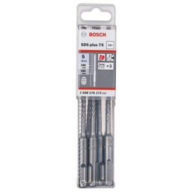 Grąžtas betonui Bosch SDS-plus, 5x100x165mm, 10 vnt. 2608576173 Grąžtas betonui Bosch SDS-plus, 5x100x165mm, 10 vnt. 2608576173