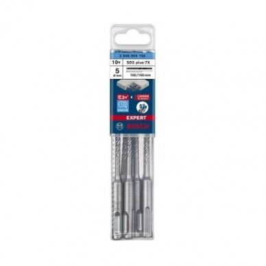 Grąžtas betonui Bosch SDS-plus, 5x100x165mm, 10 vnt. 2608900158 Grąžtas betonui Bosch SDS-plus, 5x100x165mm, 10 vnt. 2608900158