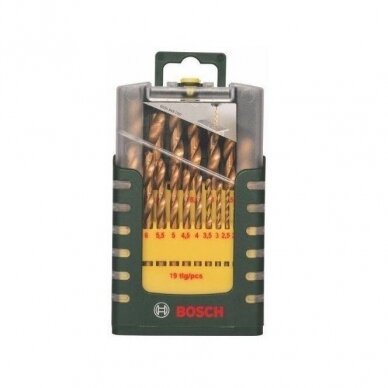 Grąžtų komplektas Bosch HSS-TiN, 1-10 mm, 19 vnt., 2607017152 Grąžtų komplektas Bosch HSS-TiN, 1-10 mm, 19 vnt., 2607017152