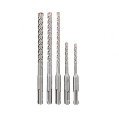 Grąžtų komplektas Bosch SDS plus-5X, 5 vnt., 5/6/6/8/10 mm, 2608833910 Grąžtų komplektas Bosch SDS plus-5X, 5 vnt., 5/6/6/8/10 mm, 2608833910