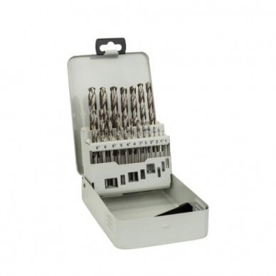 Grąžtų komplektas metalui Bosch HSS-G, 1-10 mm, 19 vnt., 2607018726 Grąžtų komplektas metalui Bosch HSS-G, 1-10 mm, 19 vnt., 2607018726