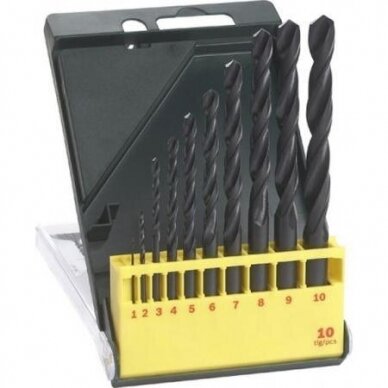 Grąžtų komplektas metalui Bosch HSS-R, 1-10 mm, 10 vnt., 2607019442 Grąžtų komplektas metalui Bosch HSS-R, 1-10 mm, 10 vnt., 2607019442