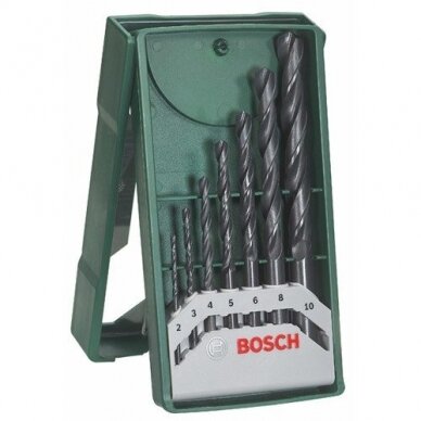 Grąžtų komplektas metalui Bosch Mini X-Line, 2-10 mm, 7 vnt., 2607019673 Grąžtų komplektas metalui Bosch Mini X-Line, 2-10 mm, 7 vnt., 2607019673