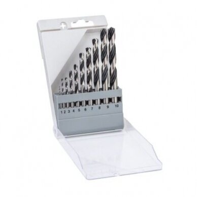 Grąžtų komplektas metalui Bosch PointTeQ, 1-10 mm, 10 vnt., 2608577348 Grąžtų komplektas metalui Bosch PointTeQ, 1-10 mm, 10 vnt., 2608577348