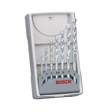 Grąžtų komplektas mūrui Impact, Ø3-8 mm, 7 vnt. 2607017035 Grąžtų komplektas mūrui Impact, Ø3-8 mm, 7 vnt. 2607017035