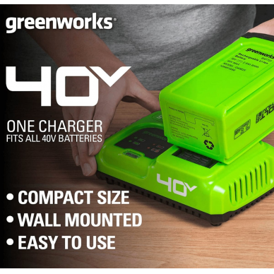 Greenworks G40UC5 GREITASIS UNIVERSALUS KROVIKLIS 40V 2 Greenworks G40UC5 GREITASIS UNIVERSALUS KROVIKLIS 40V 2