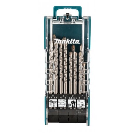 Grąžtų mūrui rinkinys Makita D-73483, 12 vnt. (4, 5, 5,5, 6, 6,5, 7, 8 mm) Grąžtų mūrui rinkinys Makita D-73483, 12 vnt. (4, 5, 5,5, 6, 6,5, 7, 8 mm)
