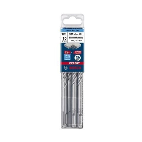 Grąžtas betonui Bosch SDS-plus, 10x100x165mm, 10 vnt. 2608900170 Grąžtas betonui Bosch SDS-plus, 10x100x165mm, 10 vnt. 2608900170