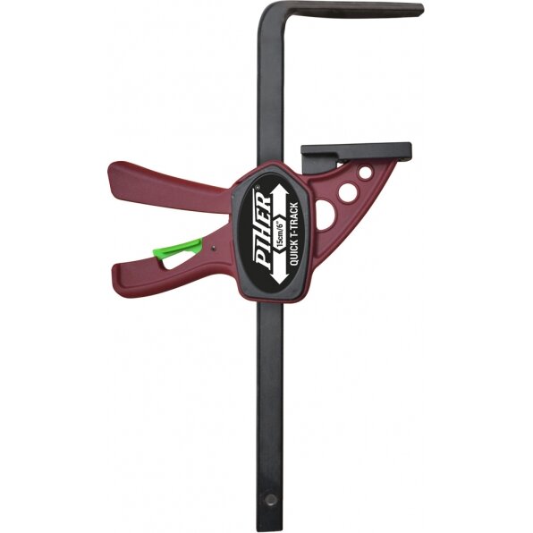 Greitos fiksacijos spaustuvas liniuotėms ir darbastaliams Piher Quick T-Track 7x15cm, max 60kg