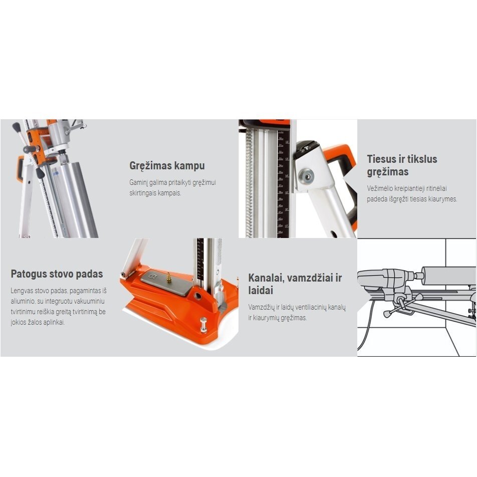 Gręžimo stovas Husqvarna DS 150 1 Gręžimo stovas Husqvarna DS 150 1