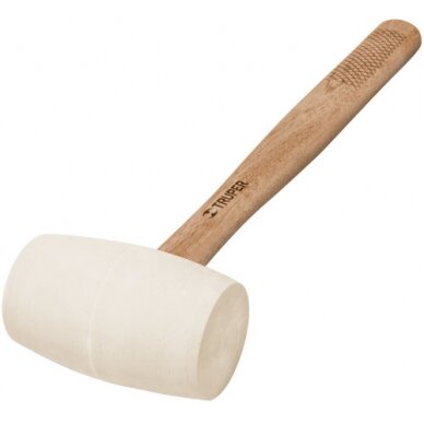 Guminis plaktukas su medine rankena. Galva 450g, 55mm smogiamoji plokštuma Truper® Guminis plaktukas su medine rankena. Galva 450g, 55mm smogiamoji plokštuma Truper®
