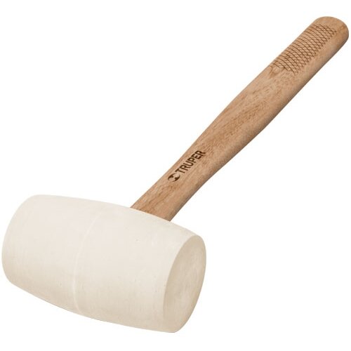 Guminis plaktukas su medine rankena. Galva 450g, 55mm smogiamoji plokštuma Truper® Guminis plaktukas su medine rankena. Galva 450g, 55mm smogiamoji plokštuma Truper®