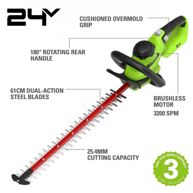 Greenworks GYVATVORIŲ GENĖTUVAS 56cm 25mm (24V be akumuliatorių ir kroviklio) Greenworks GYVATVORIŲ GENĖTUVAS 56cm 25mm (24V be akumuliatorių ir kroviklio)