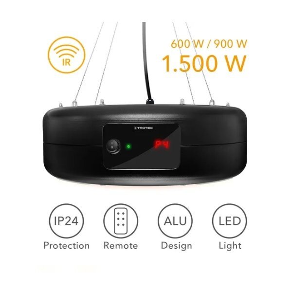 Halogeninis infraraudonųjų spindulių šildytuvas Trotec IR 1550 SC 1